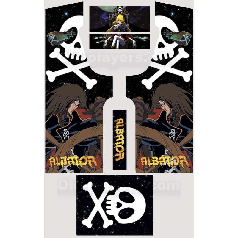 Albator Modele 2 Stickers Pour Borne d'arcade