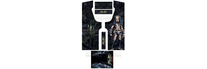 Alien VS Predator Modele 1 Stickers Pour Borne d'arcade