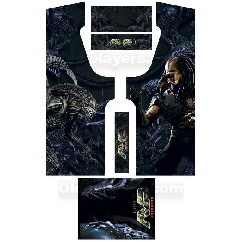 Alien VS Predator Modele 2 Stickers Pour Borne d'arcade