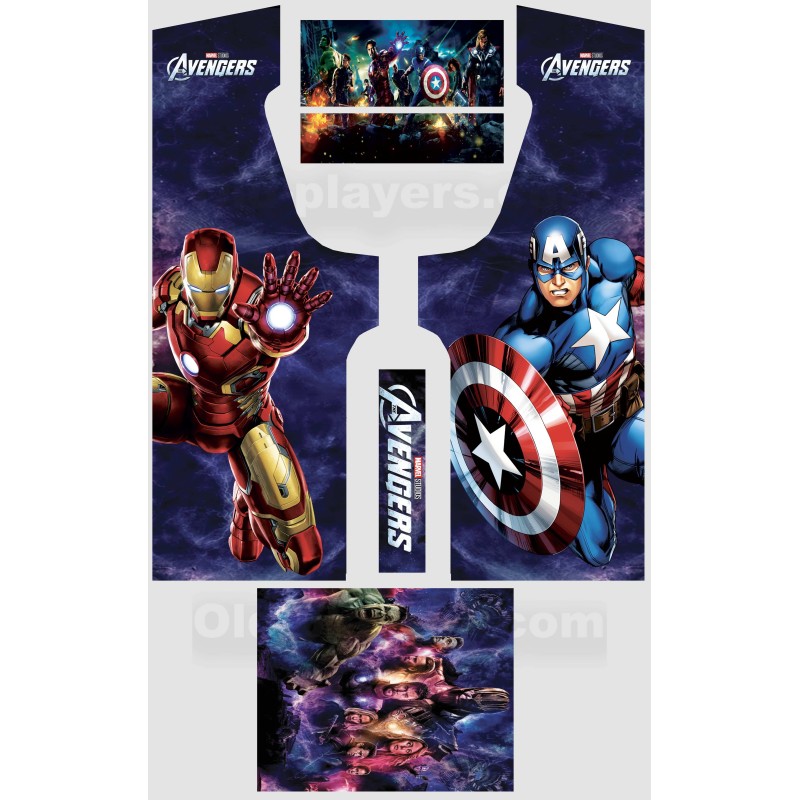 Avengers Modele 2 Stickers Pour Borne d'arcade