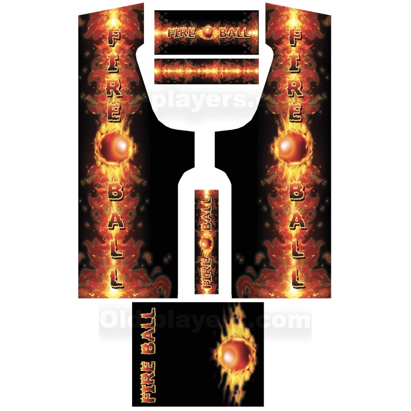 Fire Ball Stickers Pour Borne d'arcade