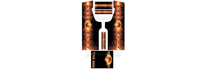 Fire Ball Stickers Pour Borne d'arcade
