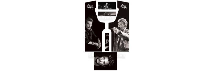 Johnny Hallyday Modele 2 Stickers Pour Borne d'arcade