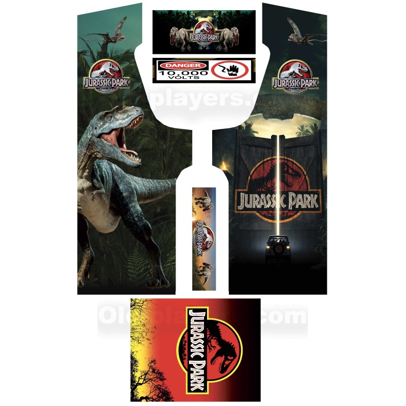 Jurassic Park Stickers Pour Borne d'arcade