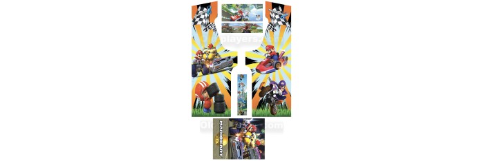 Mario Kart Modele 2 Stickers Pour Borne d'arcade