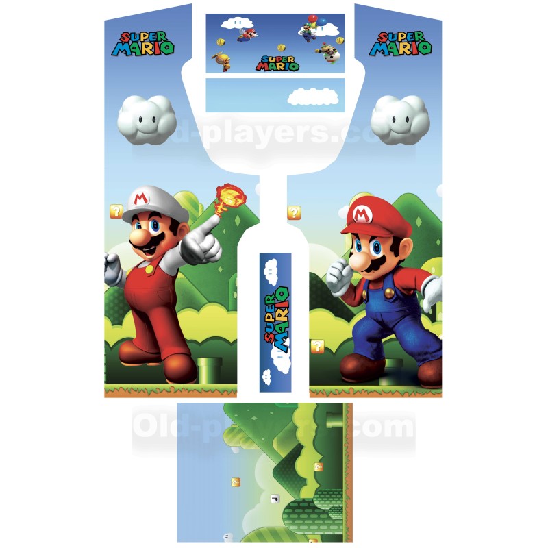 Mario Modele 1 Stickers Pour Borne d'arcade