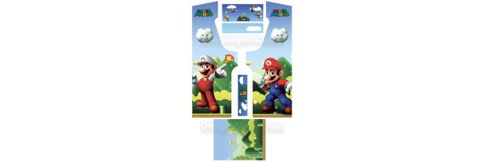 Mario Modele 1 Stickers Pour Borne d'arcade