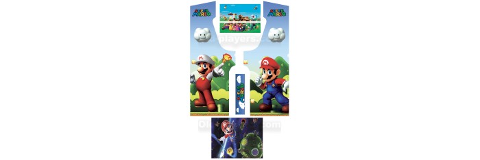 Mario Modele 2 Stickers Pour Borne d'arcade