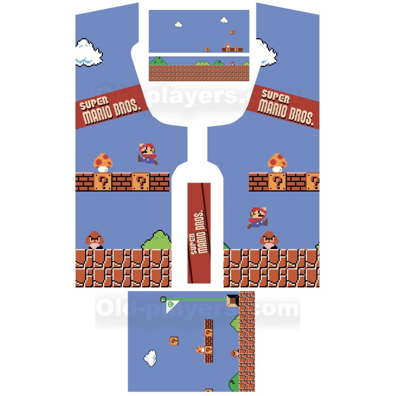 Mario Modele 3 Stickers Pour Borne d'arcade