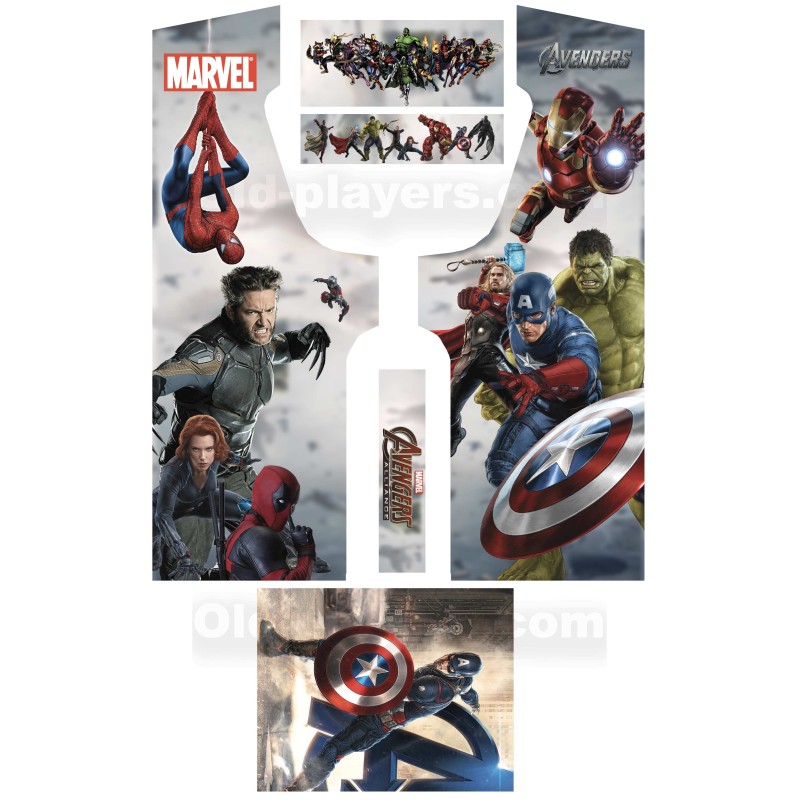 Marvel Avengers Stickers Pour Borne d'arcade