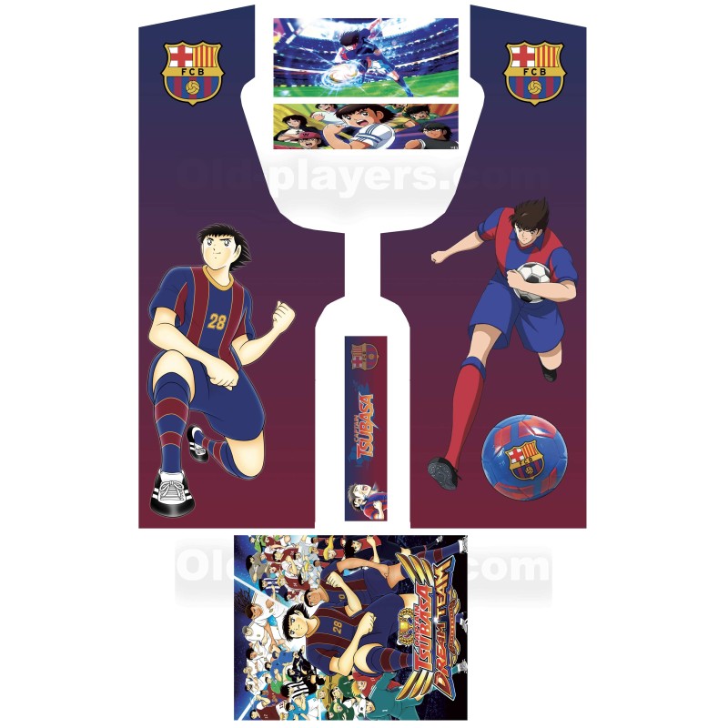 Olive et Tom Captain Tsubasa Barcelone Stickers Pour Borne d'arcade