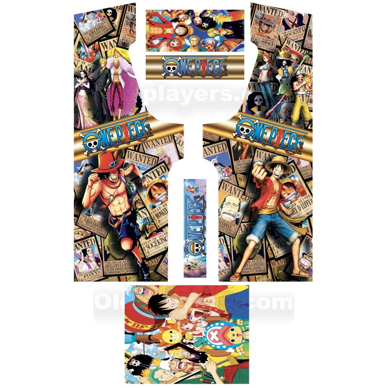 One Piece Modele 2 Stickers Pour Borne d'arcade