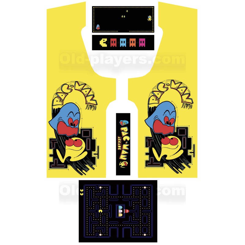 Pacman Stickers Pour Borne d'arcade