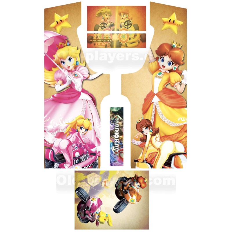 Daisy Peach Stickers Pour Borne d'arcade