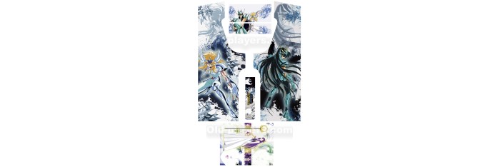 Saint Seiya Blanc Stickers Pour Borne d'arcade