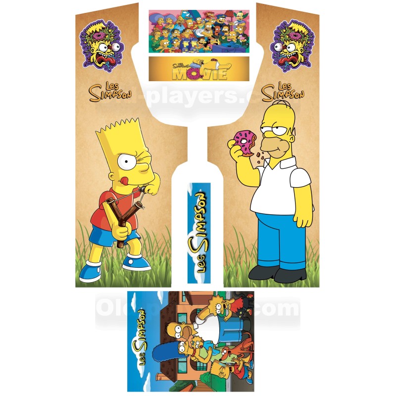 Simpson Modele 2 Stickers Pour Borne d'arcade