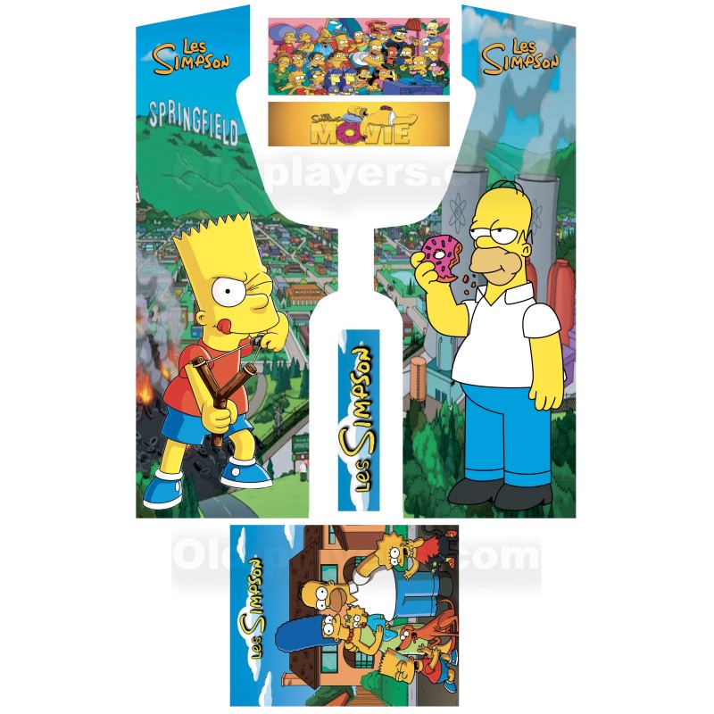 Simpson Modele 3 Stickers Pour Borne d'arcade