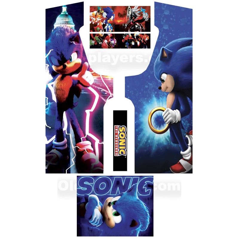 Sonic Modele 1 Stickers Pour Borne d'arcade