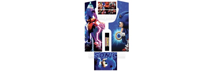 Sonic Modele 1 Stickers Pour Borne d'arcade