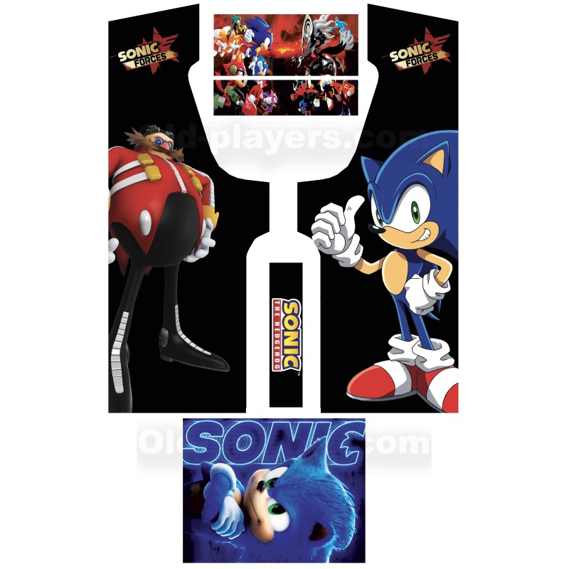 Sonic Modele 2 Stickers Pour Borne d'arcade