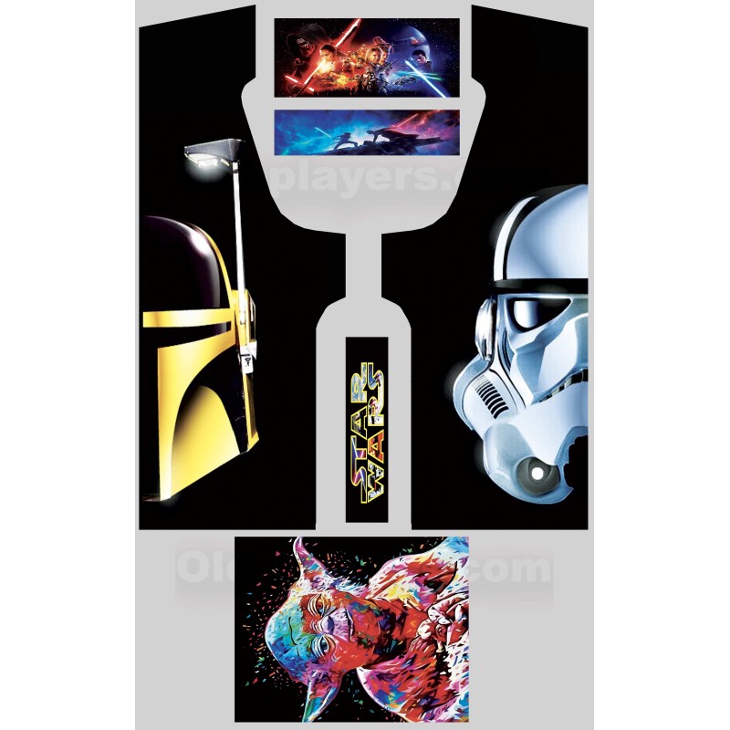 Star Wars Modele 6 Stickers Pour Borne d'arcade