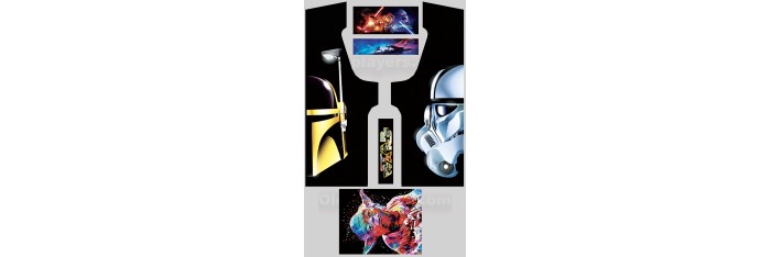 Star Wars Modele 6 Stickers Pour Borne d'arcade