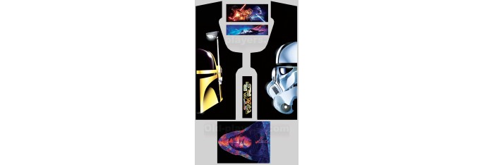 Star Wars Modele 7 Stickers Pour Borne d'arcade