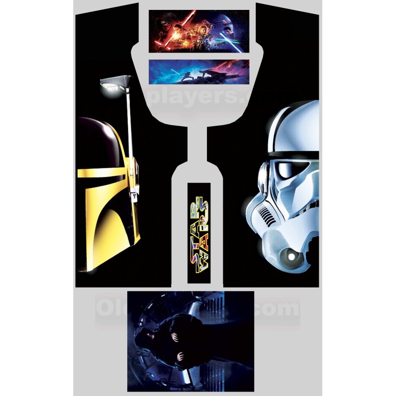 Star Wars Modele 8 Stickers Pour Borne d'arcade