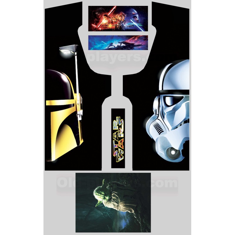 Star Wars Modele 9 Stickers Pour Borne d'arcade