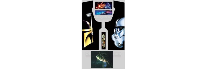 Star Wars Modele 9 Stickers Pour Borne d'arcade