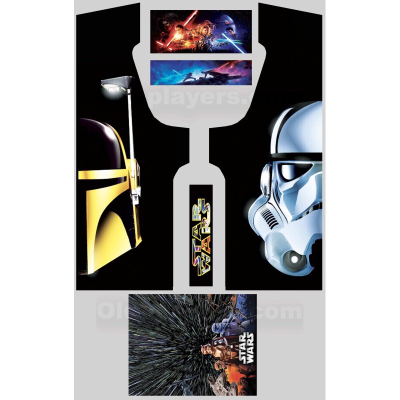 Star Wars Modele 10 Stickers Pour Borne d'arcade