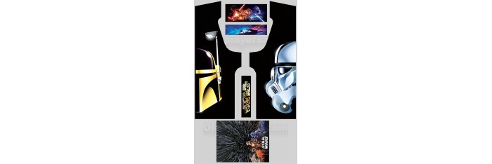 Star Wars Modele 10 Stickers Pour Borne d'arcade