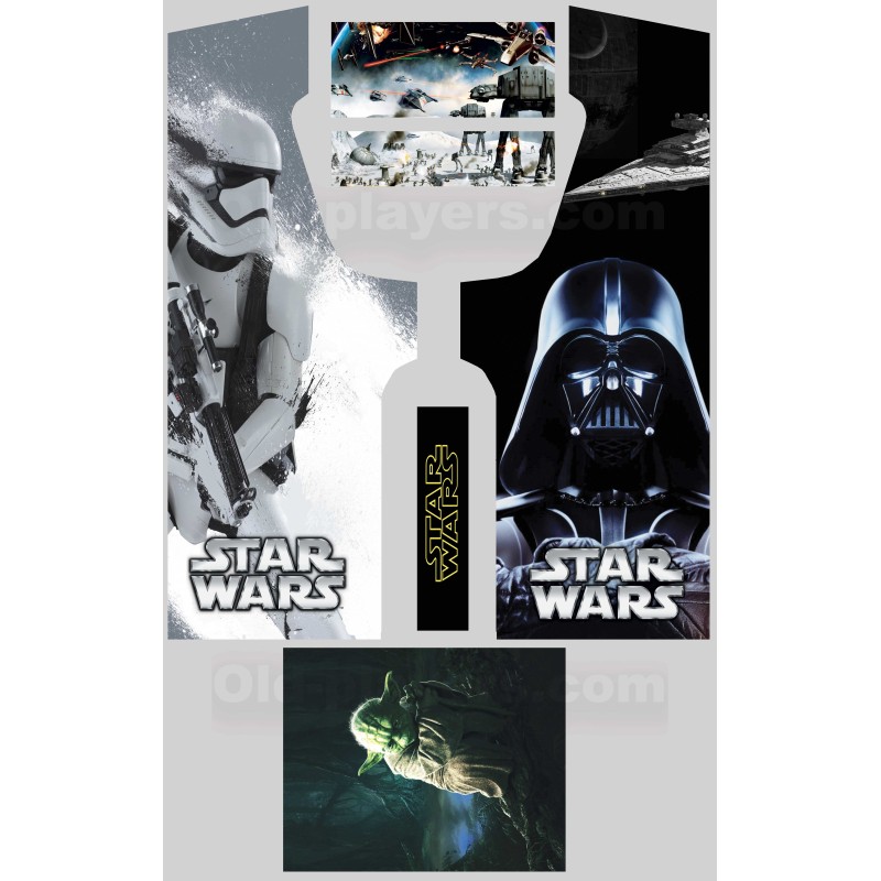 Star Wars Modele 11 Stickers Pour Borne d'arcade