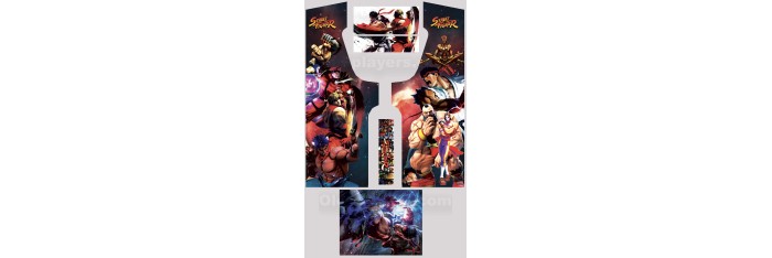 Street Fighter Modele 2 Stickers Pour Borne d'arcade