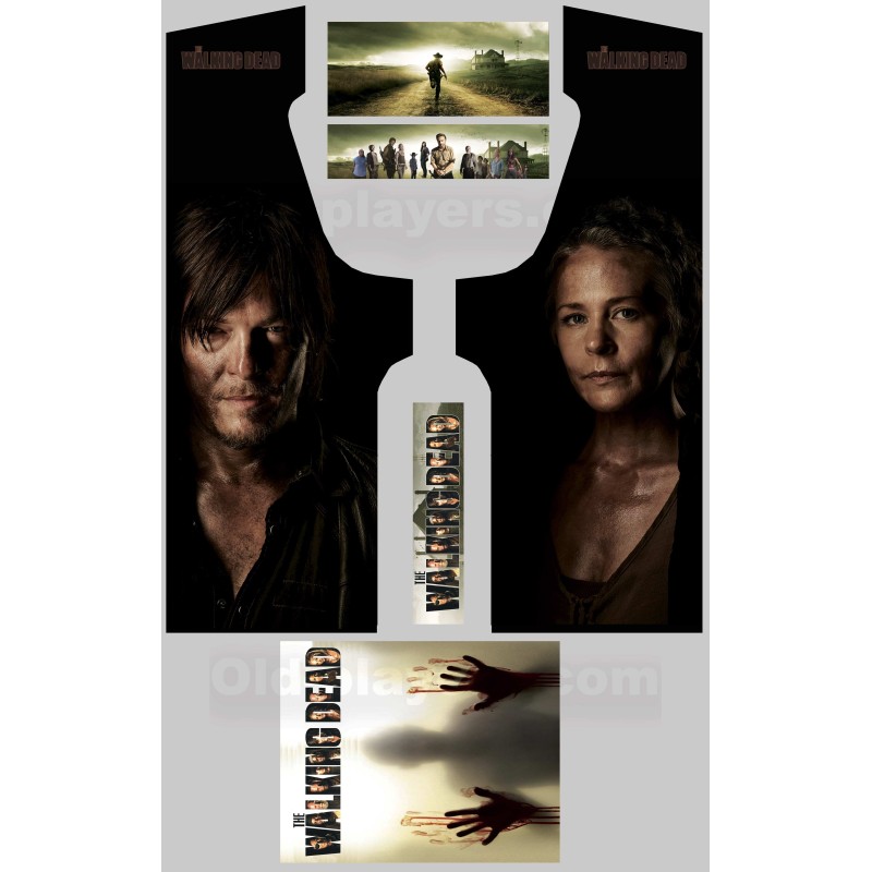 The Walking Dead Modele 9 Stickers Pour Borne d'arcade