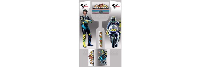 Valentino Rossi Modele 2 Stickers Pour Borne d'arcade